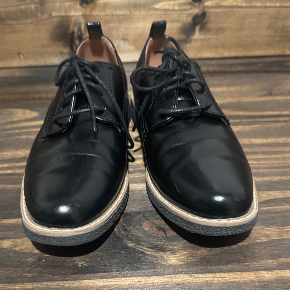 Deer Stags Black Kids Dress Shoes